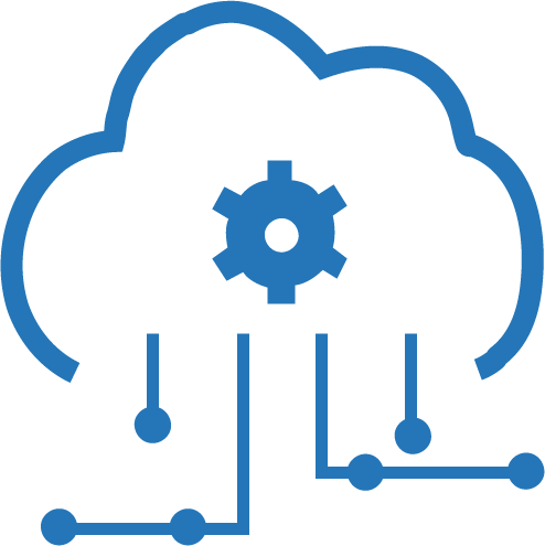 Icono de infraestructura de los servicios cloud in for you